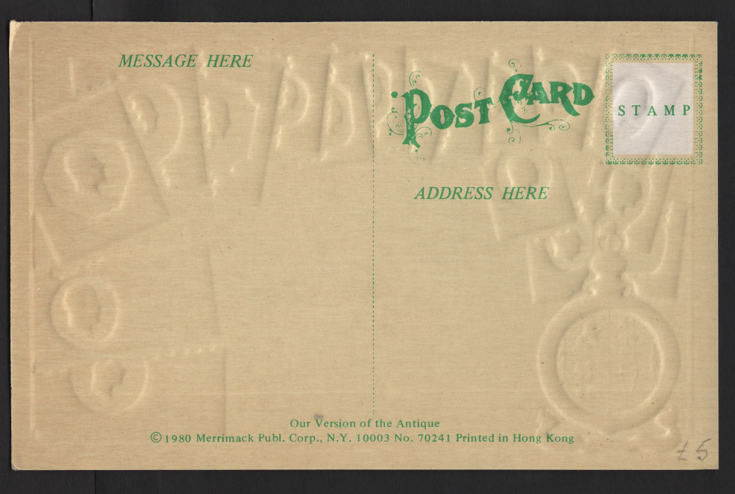 Lot 188 Great Britain A Very Fine Used Postcard, Featuring An Embossed Set Of Edward VII Stamps Printed In 1980