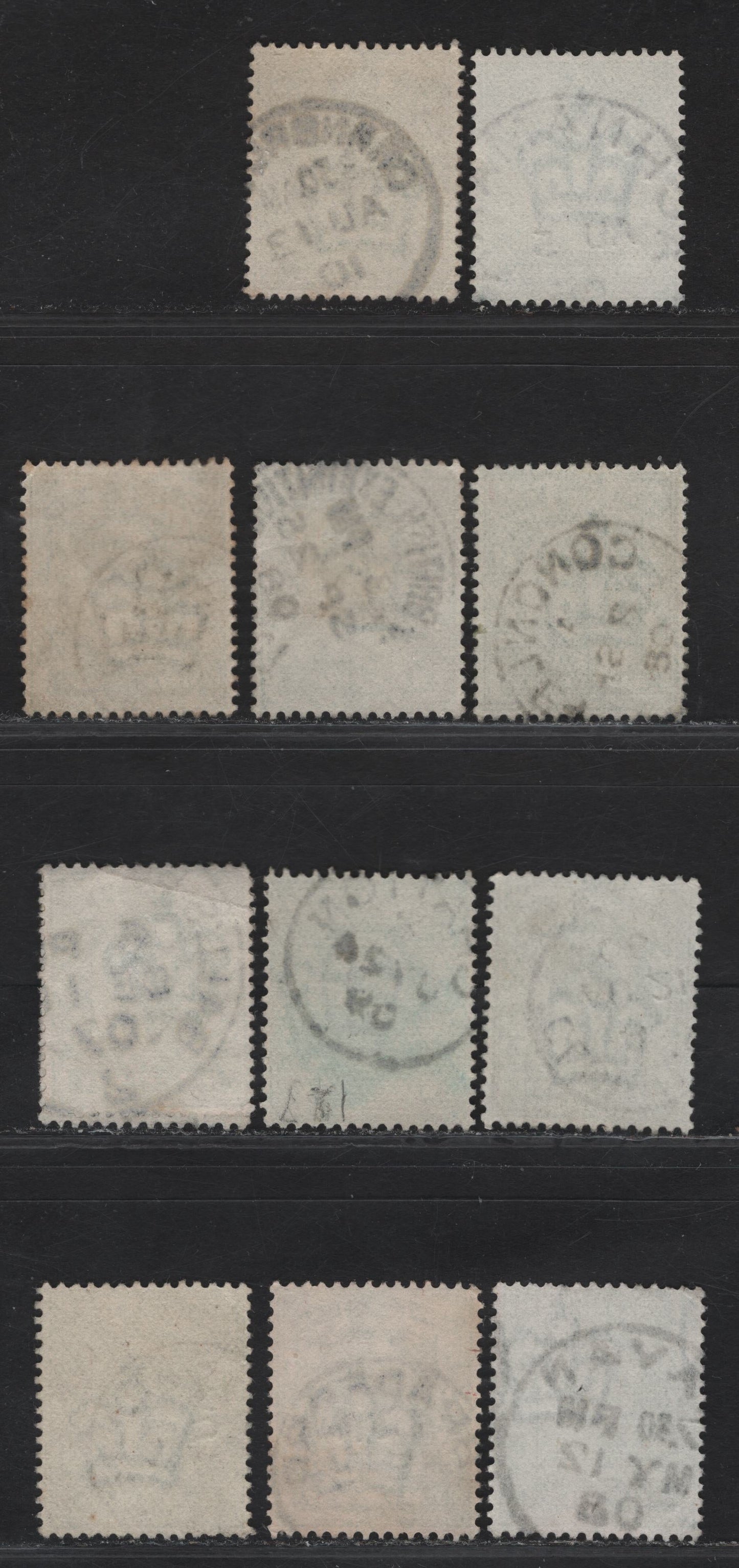 Lot 20 Great Britain SC#143a (SG#218) 1/2d Yellowish Green King Edward VII, 1902-1910 King Edward VII Issue,  Fine/Very Fine Used Singles, Single Circle CDS Cancels, A-C Towns & Villages