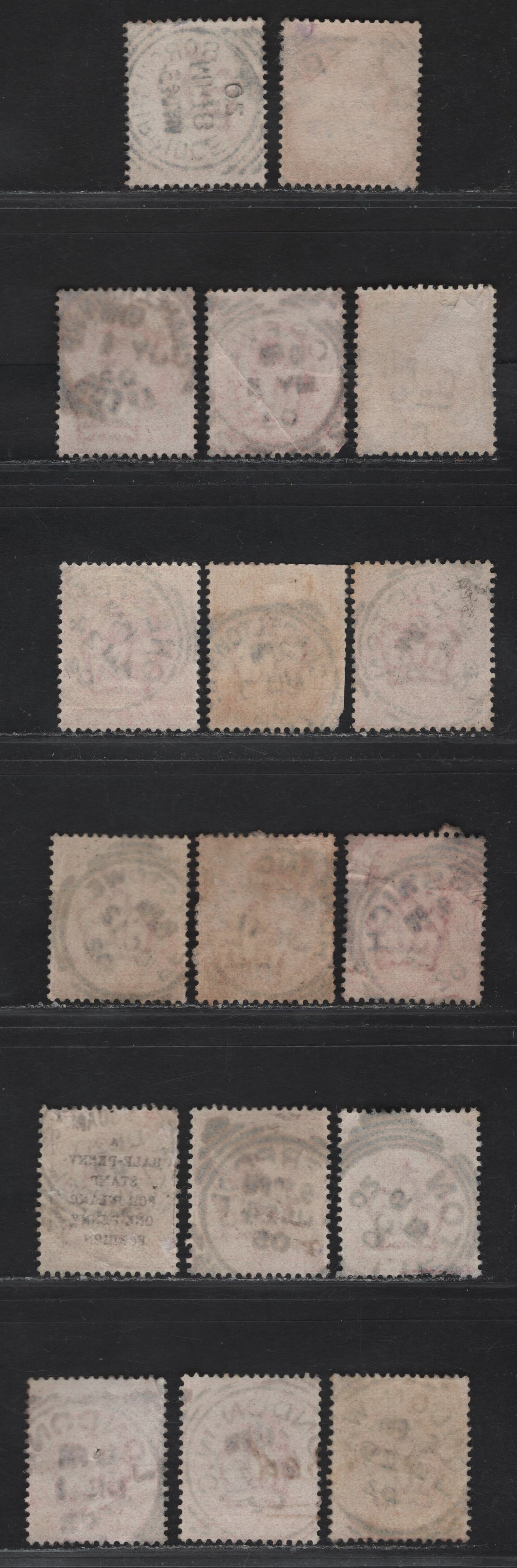 Lot 207 Great Britain SC#128 (SG#219-220) 1d Scarlet - Bright Scarlet King Edward VII, 1902-1910 King Edward VII Issue,  Fine/Very Fine Used Singles, B-L Squared Circle Village/Town Cancels