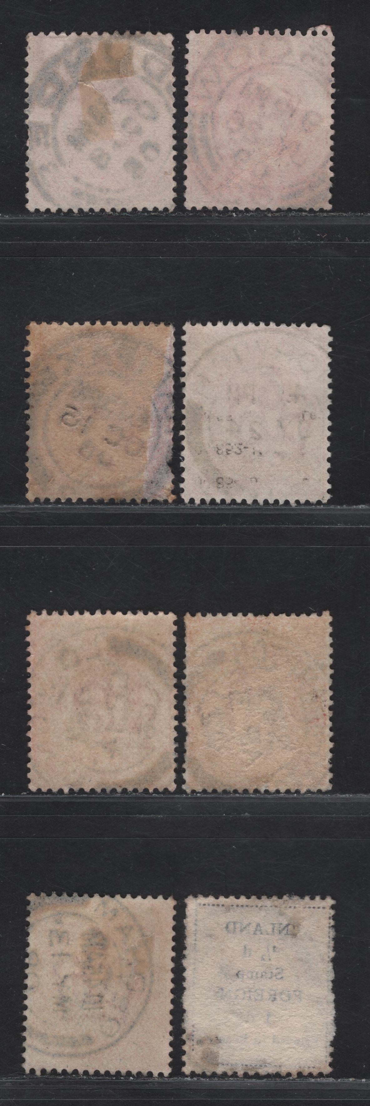 Great Britain SC#128 (SG#219-220) 1d Scarlet - Bright Scarlet King Edward VII, 1902-1910 King Edward VII Issue,  Fine/Very Fine Used Singles, D-W Single Bar Barrel CDS Town Cancels