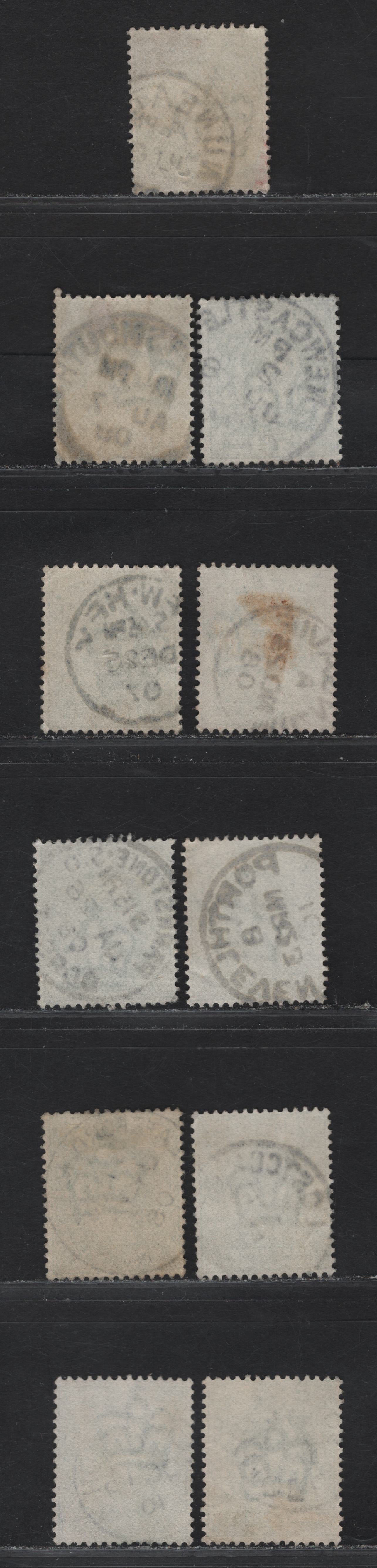 Lot 22 Great Britain SC#143a (SG#218) 1/2d Yellowish Green King Edward VII, 1902-1910 King Edward VII Issue,  Fine/Very Fine Used Singles, Single Circle CDS Cancels, L-R Towns & Villages