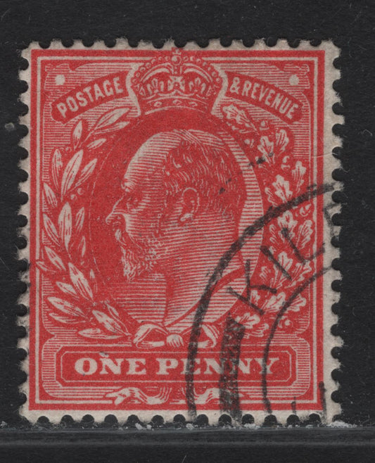 Lot 228 Great Britain SC#128a (SG#272) 1d Scarlet King Edward VII, 1902-1910 King Edward VII Issue, A Very Fine Used Single, Harrison Printing, Perf 14