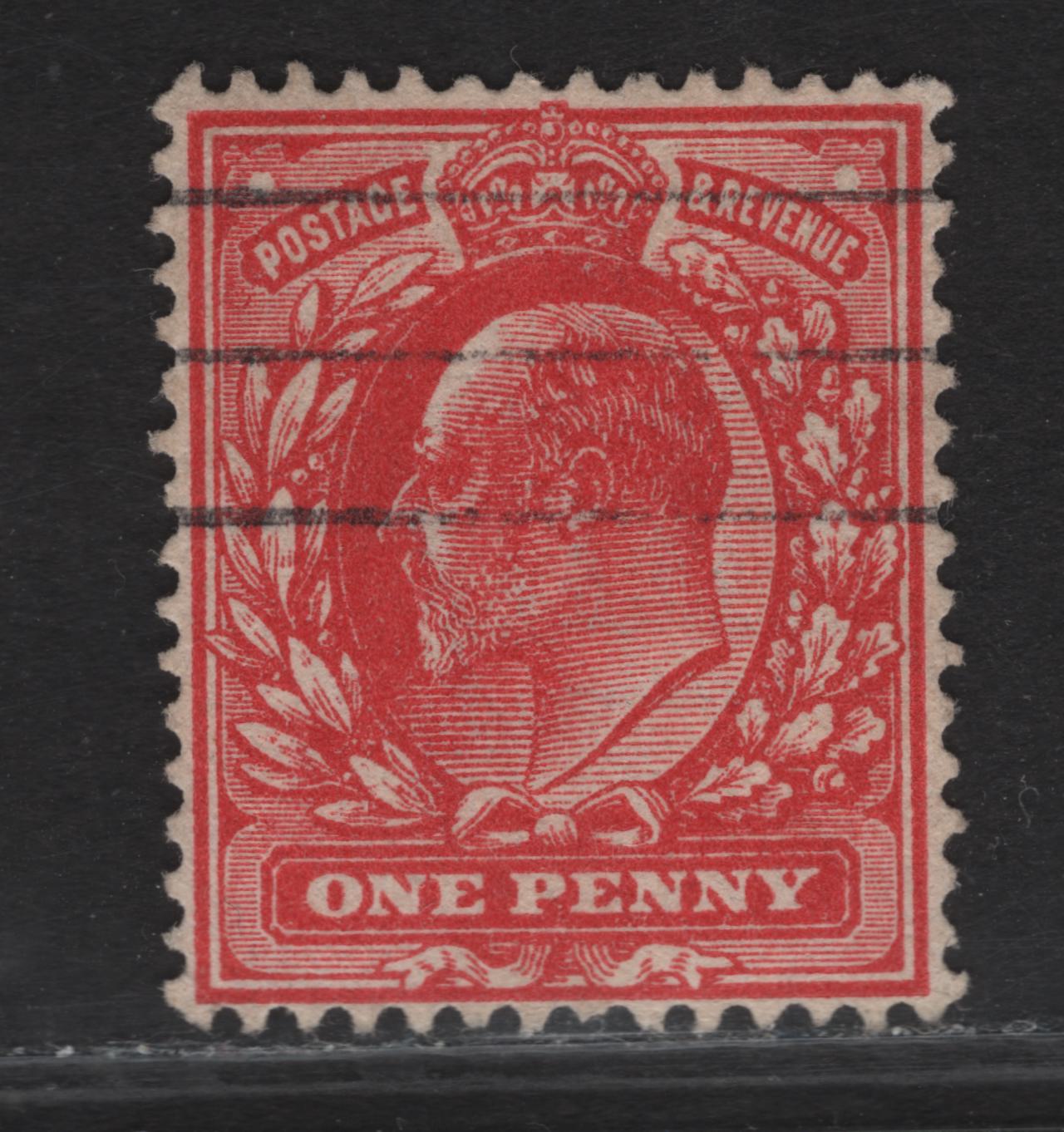 Lot 232 Great Britain SC#128a (SG#273) 1d Deep Rose Red King Edward VII, 1902-1910 King Edward VII Issue, A Very Fine Used Single, Harrison Printing, Perf 14