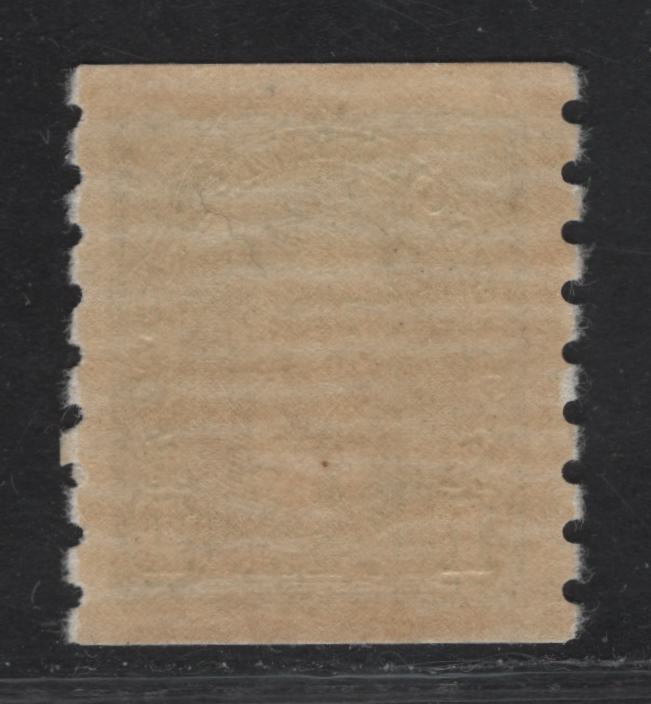 Lot 295 Canada #238 1c Green King George VI, 1937 KGVI Coil Issue, A VFNH Coil Single, Paper/Gum CBN-QQ, Rotary Bar Perf 8