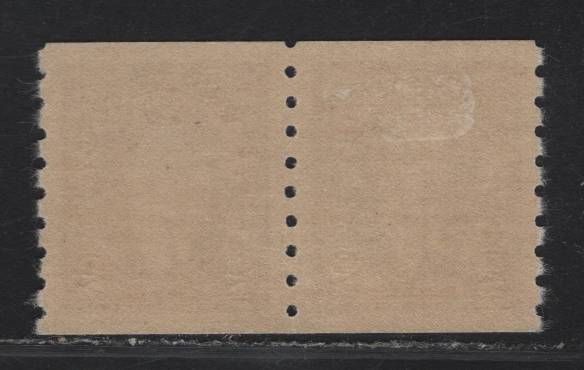 Lot 315 Canada #239 2c Brown King George VI, 1937 KGVI Coil Issue, A VFNH/LH Coil Pair, Paper/Gum CBN-VV, Rotary Bar Peforation, Left Stamp Is LH, Right Is NH.