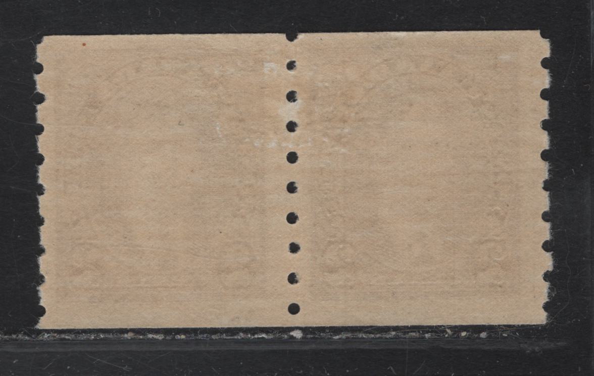 Lot 318 Canada #239 2c Brown King George VI, 1937 KGVI Coil Issue, A FOG Coil Pair, Paper/Gum CBN-WW, Rotary Bar Peforation