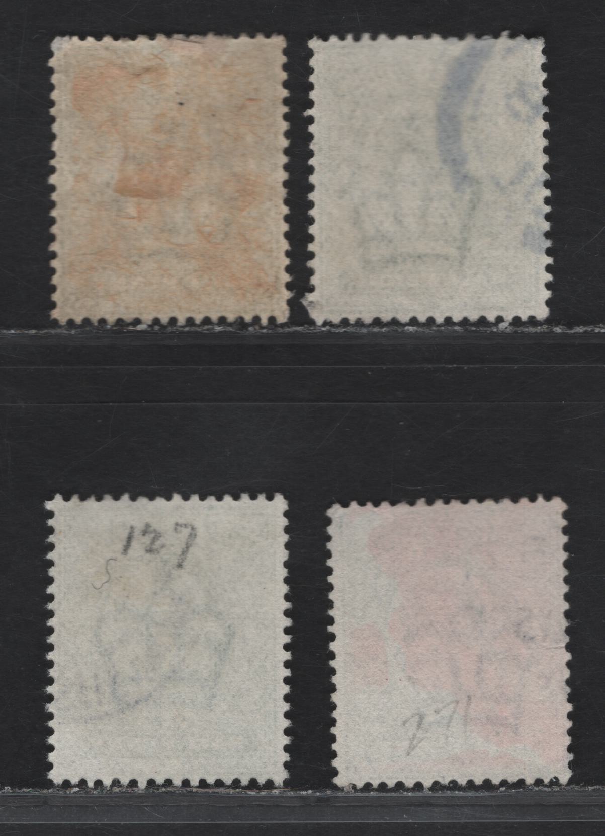 Lot 54 Great Britain SC#127b (SG#267-269) 1/2d Dull Yellow Green -Deep Dull Yellow Green King Edward VII, 1902-1910 King Edward VII Issue, 4 Very Fine Used Singles, Harrison Provisional Printings, Perf 14