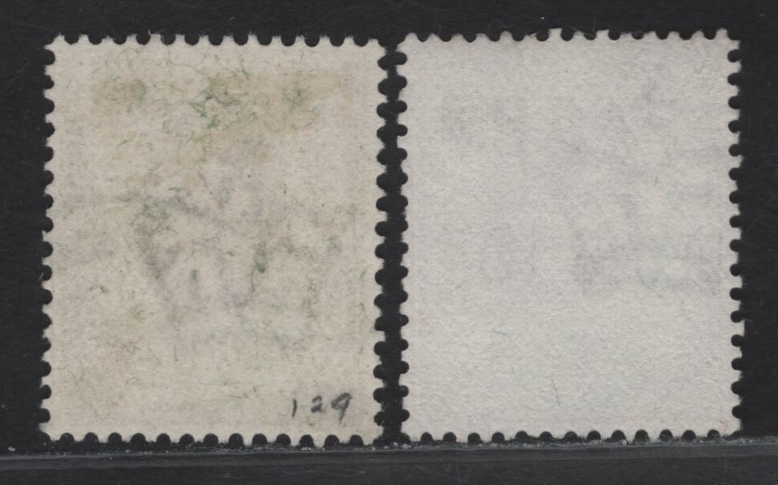 Lot 89 Great Britain SC#129e (SG#224) 1.5d Slate Purple & Bluish Green - Slate Purple & Light Blue Green King Edward VII, 1902-1910 King Edward VII Issue, 2 Fine Used Singles, DLR Printing, Chalky Paper