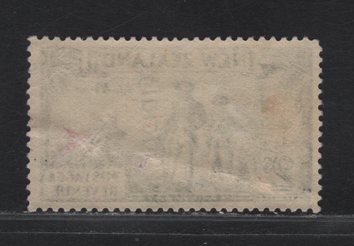 Lot 119 New Zealand SG#O132 2/- Olive Green Capt Cook at Poverty Bay, 1936-1961 Official Overprinted Pictorial Issue, A VFOG Single, Perf 13-14x13.5.