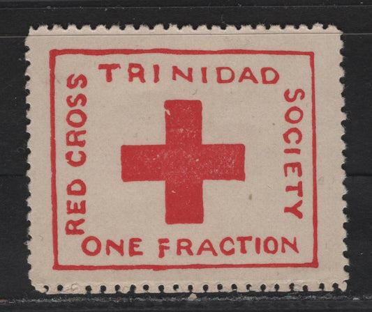 Lot 164 Trinidad & Tobago SG#157 1/2d Red Cross, 1914 Red Cross Issue, A Very Fine Unused Single, No Gum, But Well Centered