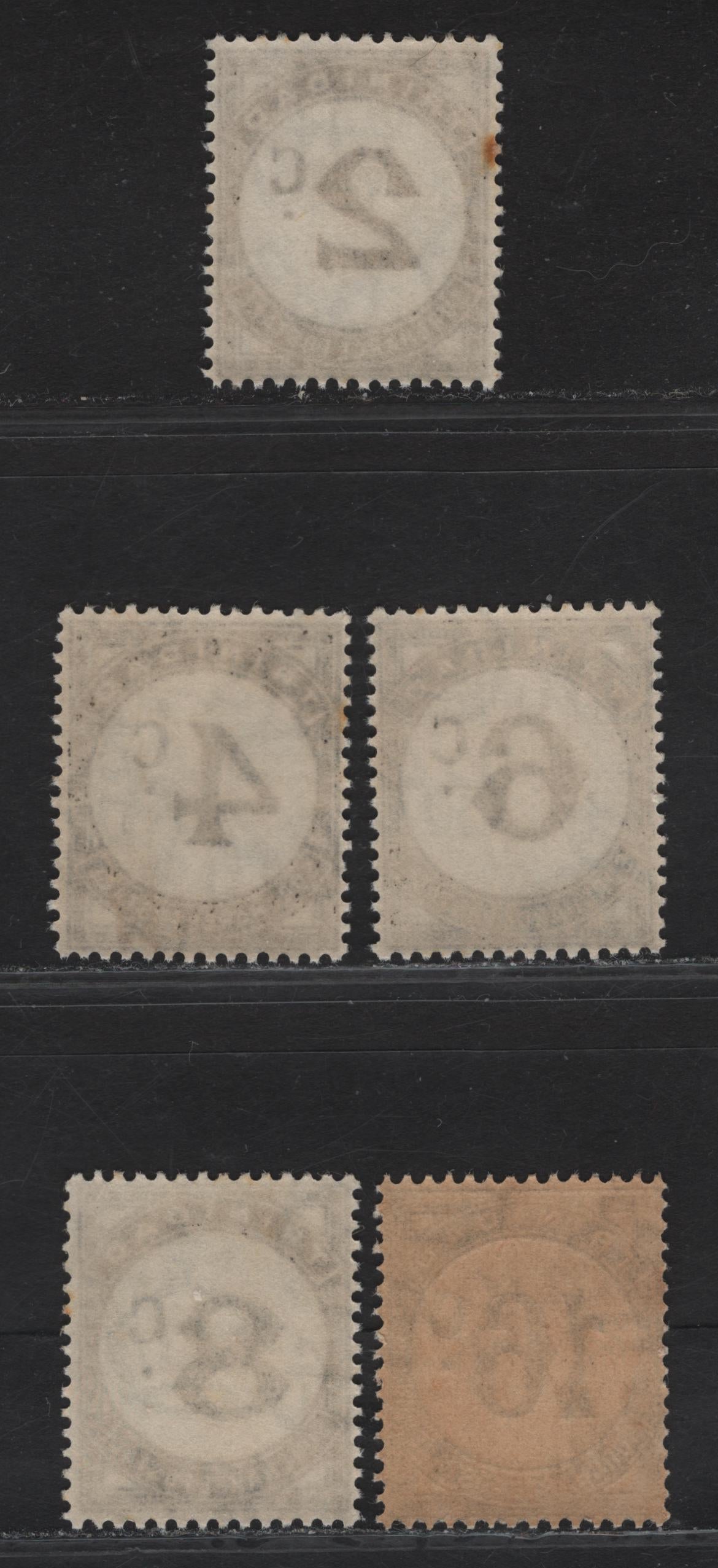 Lot 175 Trinidad & Tobago SG#D26-D29, D32 2c - 16c Black Numeral, 1947-1961 Postage Dues, 3 F/VFNH Singles, Cents Value, Ordinary Paper