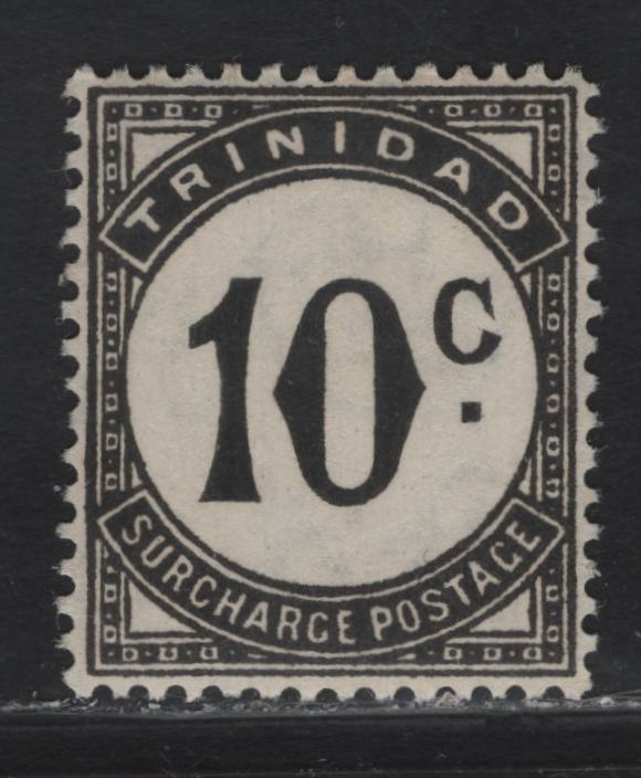 Lot 177 Trinidad & Tobago SG#D30 10c Black Numeral, 1947-1961 Postage Dues, A VFNH Single, Cents Value, Ordinary Paper