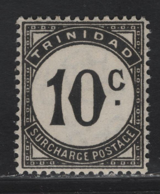 Lot 177 Trinidad & Tobago SG#D30 10c Black Numeral, 1947-1961 Postage Dues, A VFNH Single, Cents Value, Ordinary Paper