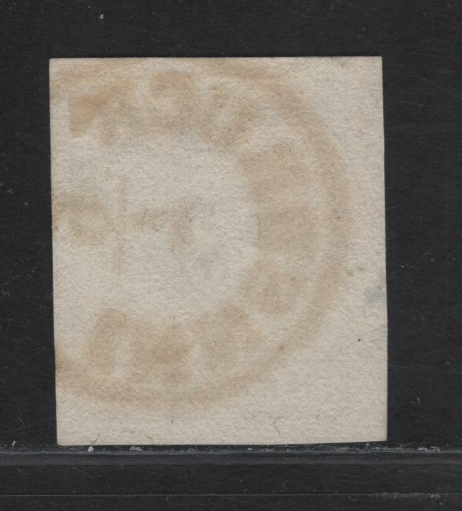 Lot 213 Austria SC#5e 9kr Pale Blue Arms, 1850 Coat of Arms Issue, A Very Fine Used Imperf Single, Machine Made Paper, Type 3, SON Imsbruek Cancel.