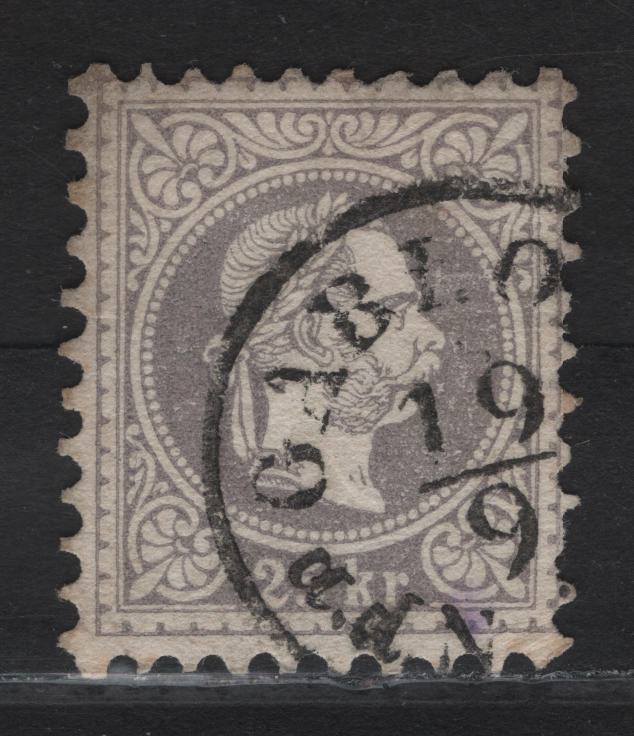 Lot 228 Austria SC#32 25kr Lilac Franz Josef, 1867-1872 Franz Josef Issue, A Very Fine Used Single, Coarse Print