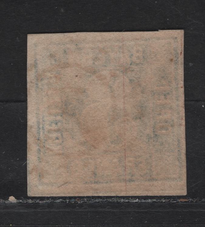 Lot 253 Bavaria SC#2b 3kr Deep Blue Numeral, 1849-1850 Numeral Issue, A Very Fine Used Imperf Single, Broken Circle Numeral, #356 Open Milwheel Cancel For Nuremburg, Dividing Lines Visible On 1 Side.