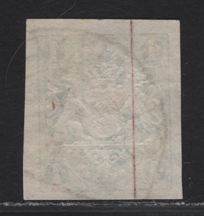 Lot 278 Bavaria SC#15a 1kr Dark Blue Green Arms, 1867-1868 Arms Issue, An Extremely Fine Used Imperf Single