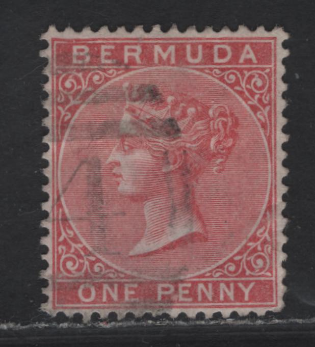 Lot 302 Bermuda SC#1 1d Rose Red Queen Victoria, 1865-1874 Queen Victoria Issue, An Extremely Fine Used Single, Crown CC Wmk, Perfs Clear Of The Design On All Sides