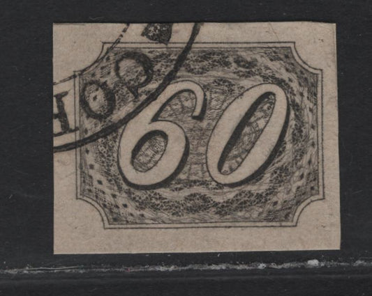 Lot 308 Brazil SC#9f 60r Black Numeral, 1844-1846 Goats Eyes Issue, A Very Fine Used Imperf Single, 1910 Mercier Forgery