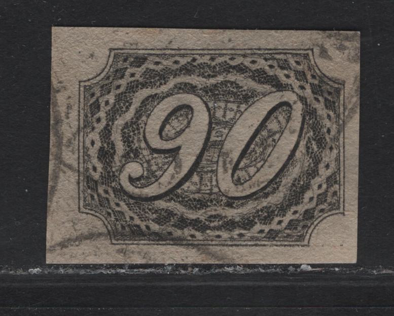 Lot 309 Brazil SC#10f 90r Black Numeral, 1844-1846 Goats Eyes Issue, A Very Fine Used Imperf Single, 1910 Mercier Forgery