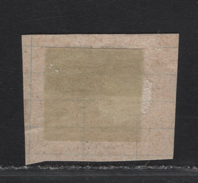 Lot 319 Brazil SC#38 30r Blue Numeral, 1854 Cats Eyes, A Very Fine Used Imperf Single, Used On Piece