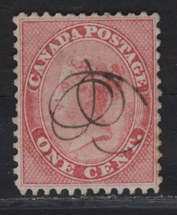 Lot 328 Canada #14 1c Rose Queen Victoria, 1859-1864 Cents Issue, A Very Fine Used Single