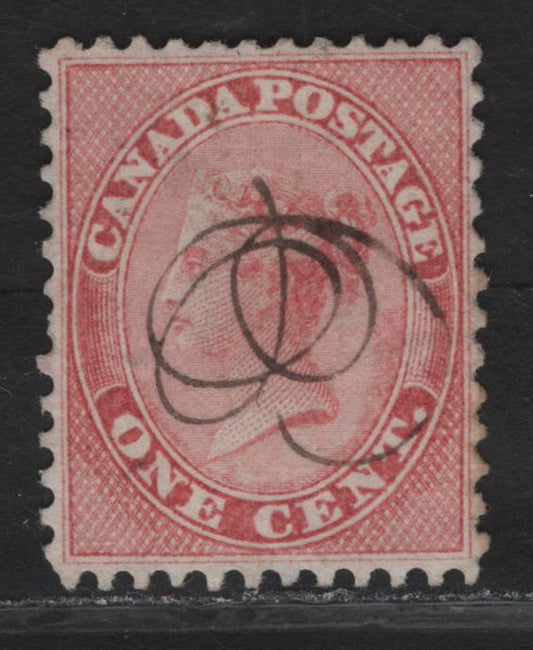 Lot 328 Canada #14 1c Rose Queen Victoria, 1859-1864 Cents Issue, A Very Fine Used Single
