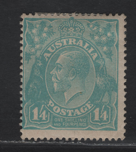 Lot 80 (C) Australia SG#66a 1/4d Dull Greenish Blue King George V, 1918-1923 KGV Profile Heads Issue, A FOG Single, Single Crown Over A Wmk.