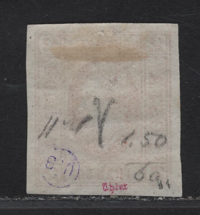 Lot 150 Romania SC#22 2pa Orange Prince Alexandru Loan Cuza, 1865 Prince Alexandru Loan Cuza, A FOG Imperf Single, Close Margins on 3 Sides, Full Size At Left