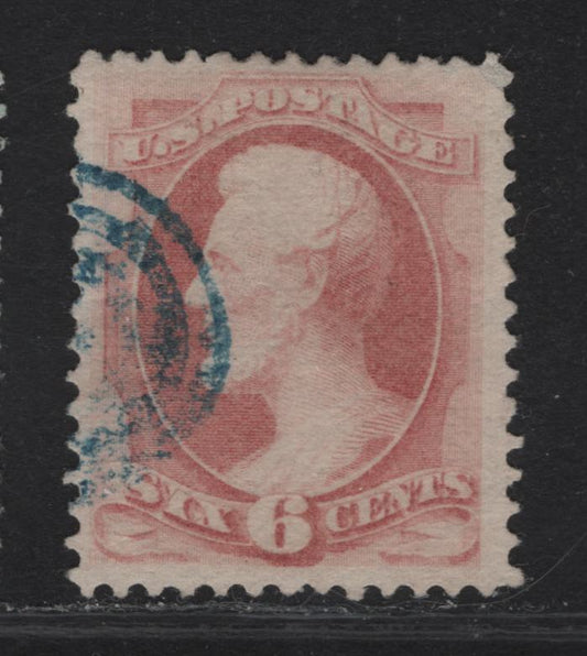 Lot 227 United States SC#159 6c Dull Pink Lincoln, 1873 Large Banknote Issue, A Very Fine Used Single