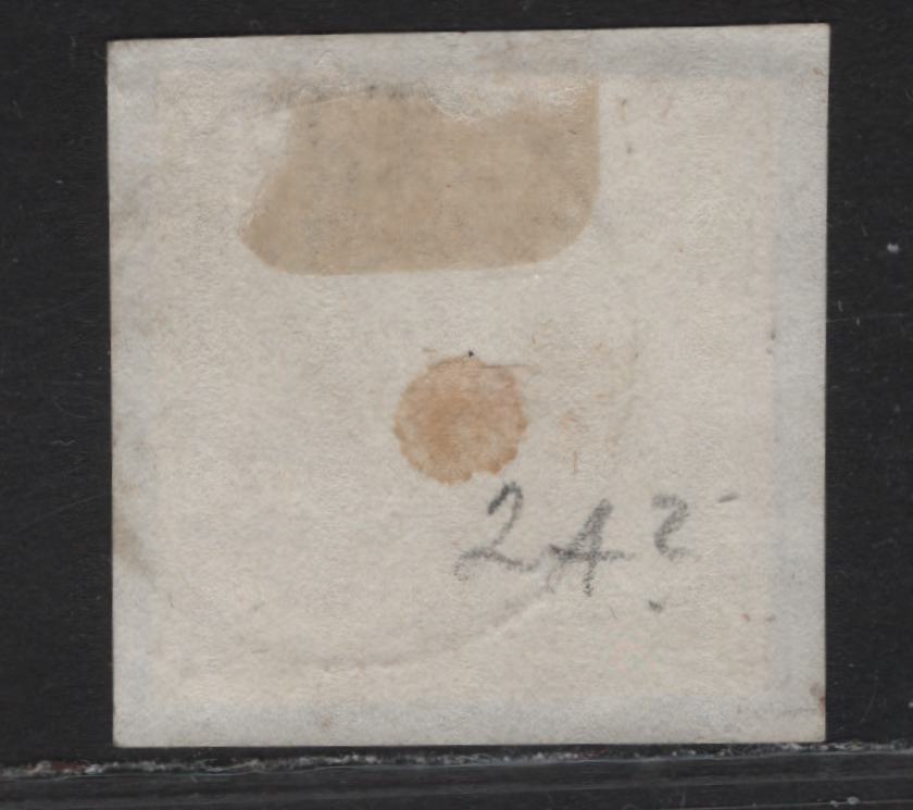 Lot 243 Wurttemburg SC#2 3kr Black on Yellow Numerals, 1851-1852 Numeral Issue, A Very Fine Used Imperf Single