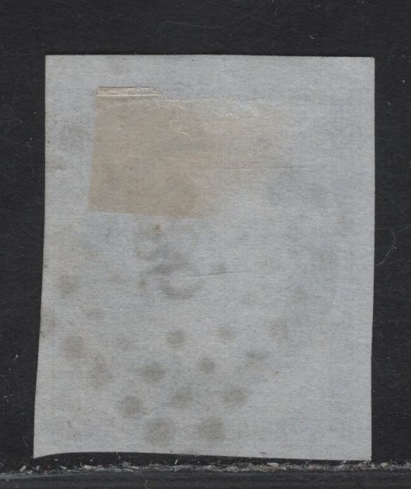 Lot 25 France SC#15d 20c Blue on Bluish Napoleon III, 1853-1860 Emperor Napoleon III Issue, A Very Fine Used Imperf Single, #886 Small Numeral Diamond Dotted Cancel, Type II