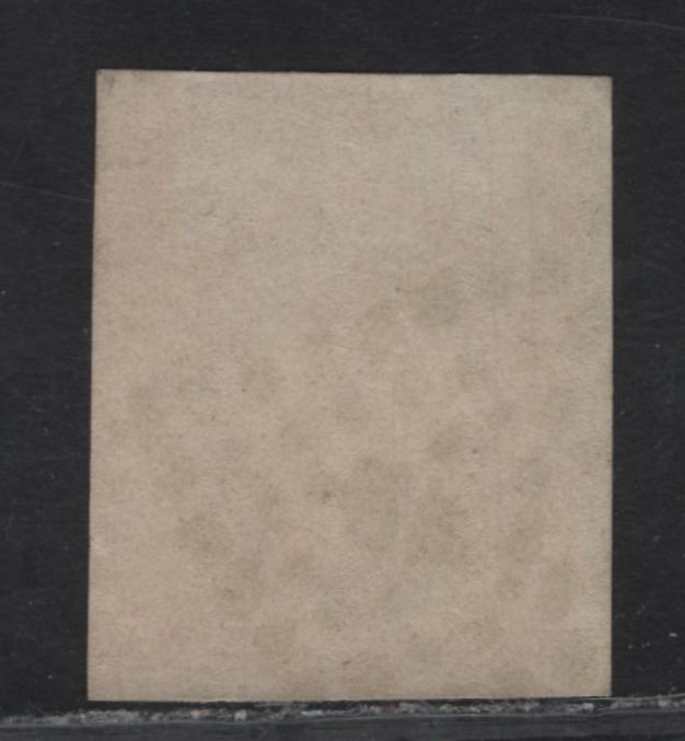 Lot 27 France SC#18 40c Orange on Yellowish Napoleon III, 1853-1860 Emperor Napoleon III Issue, A Very Fine Used Imperf Single, Type 1, 1da Cancel In Diamon Dots, Full Margins On All 4 Sides.