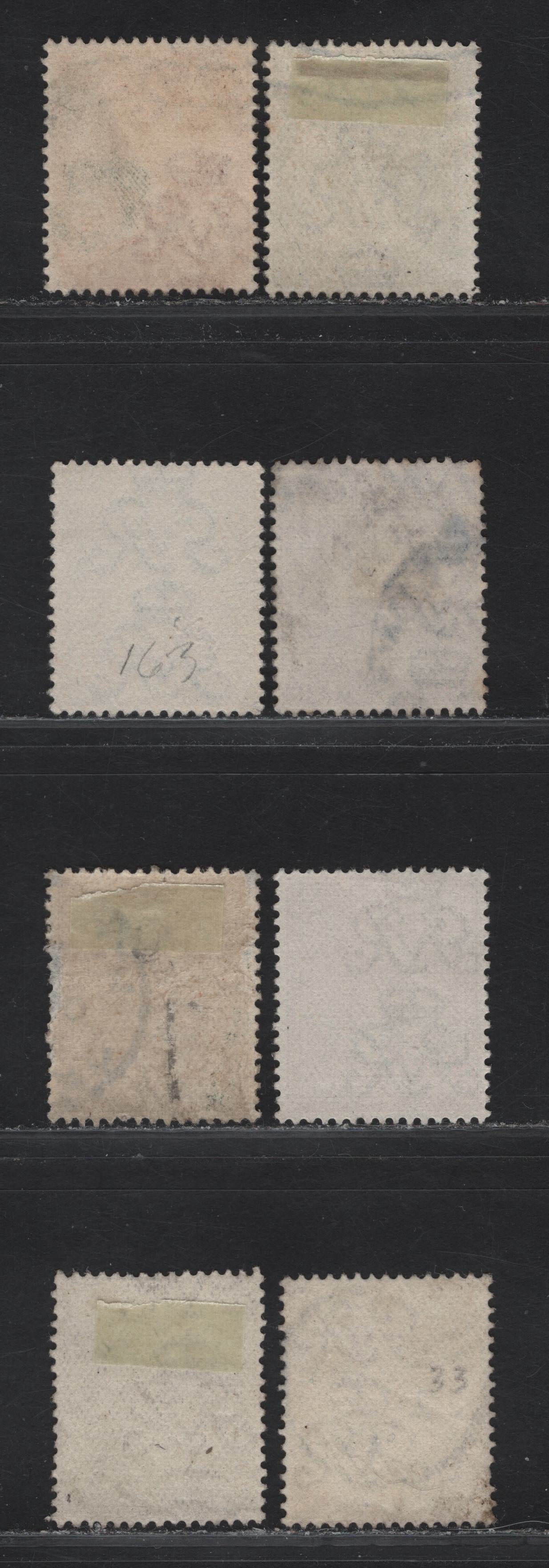 Lot 305 (C) Great Britain SG#369, 371a, 372, 374, 381-382, 384-385 2d - 6d Bright Orange - Reddish Purple King George V, 1912-1924 KGV Profile Heads Issue, 8 Fine/Very Fine Used Singles, Royal Cypher Wmk