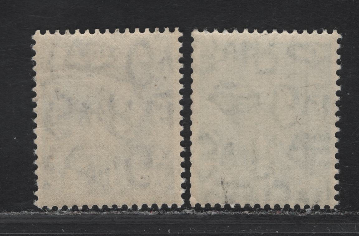 Lot 324 Great Britain SG#504wi, 505wi 1d - 1.5d Ultramarine - Green King George VI, 1950-1952 KGVI Dulac Portraits Issue, 2 FNH Booklet Singles, Inverted Wmk