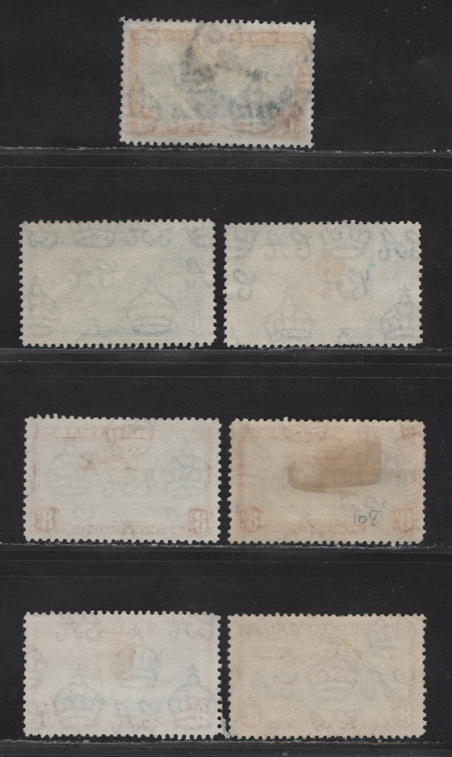 Lot 350 Bahamas SG#145, 158-160 8d - 4d Ultramarine & Scarlet King George VI, 1935-1938 Airmail - KGV Issues, 7 Fine/Very Fine Used Singles, Waterlow Printings, Additional Printings & Shades