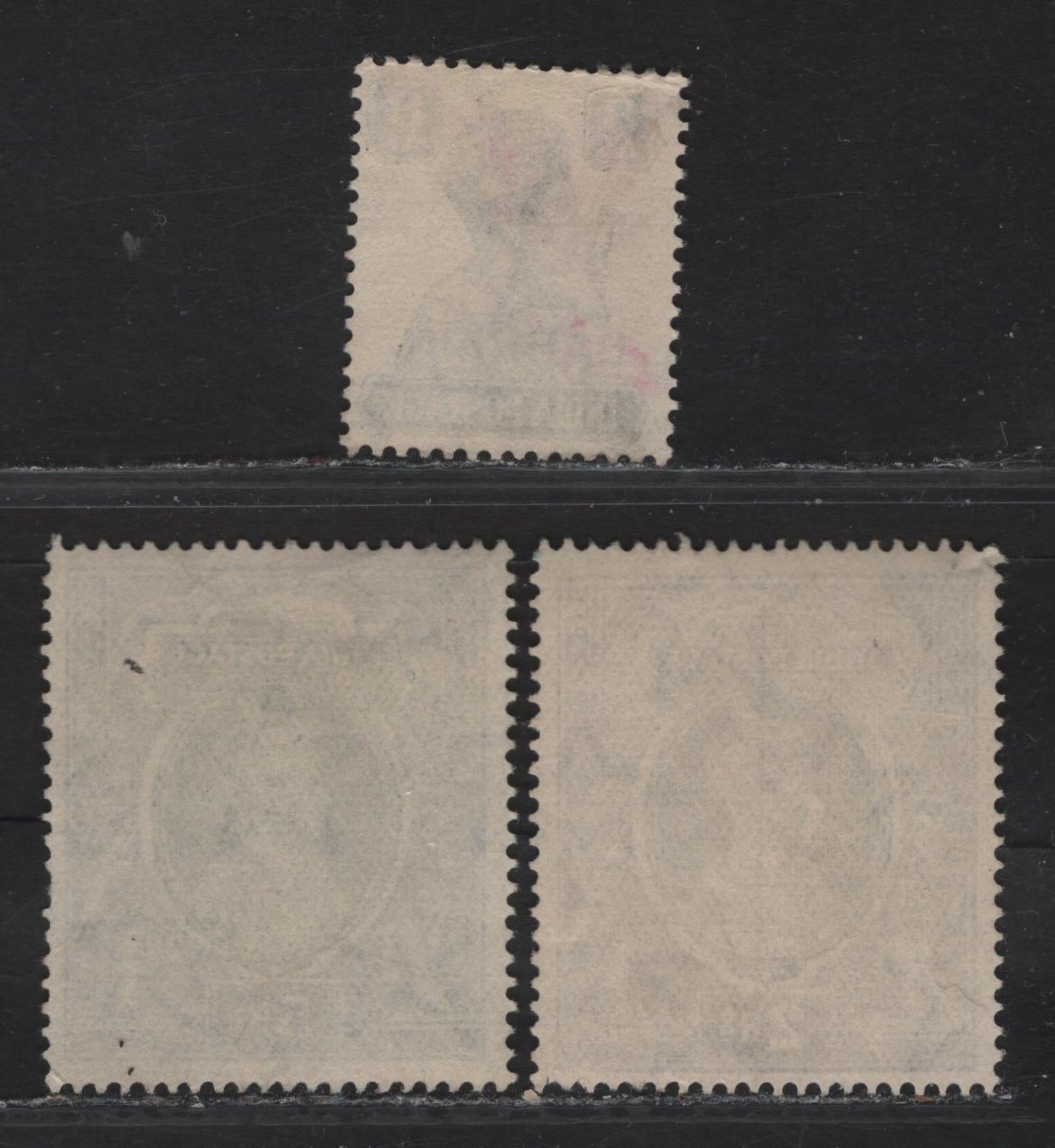 Lot 352 Bahrain SG#33-34, 49 2r - 8a Purple & Brown - Slate Violet King George VI, 1938-1945 KGVI Keyplate Issue, 3 Very Good/Fine/Very Fine Used Singles, 5r Has A Small Corner Crease