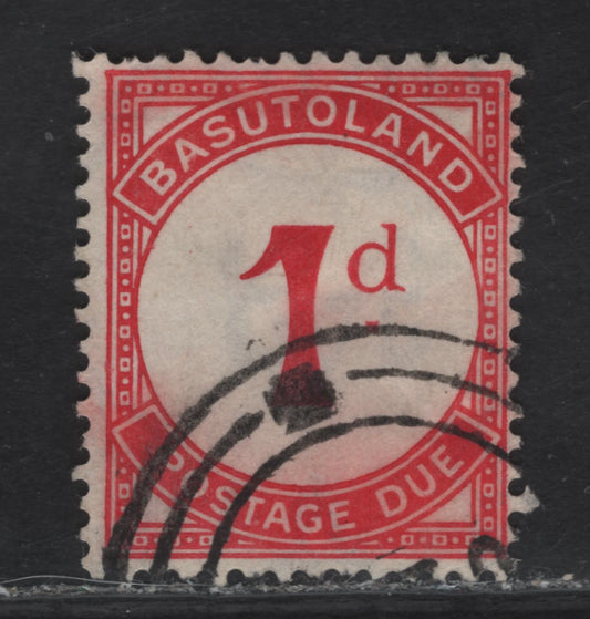 Lot 361 Basutoland SG#D1a 1d Scarlet Numeral, 1933-1952 Postage Due, A Fine Used Single