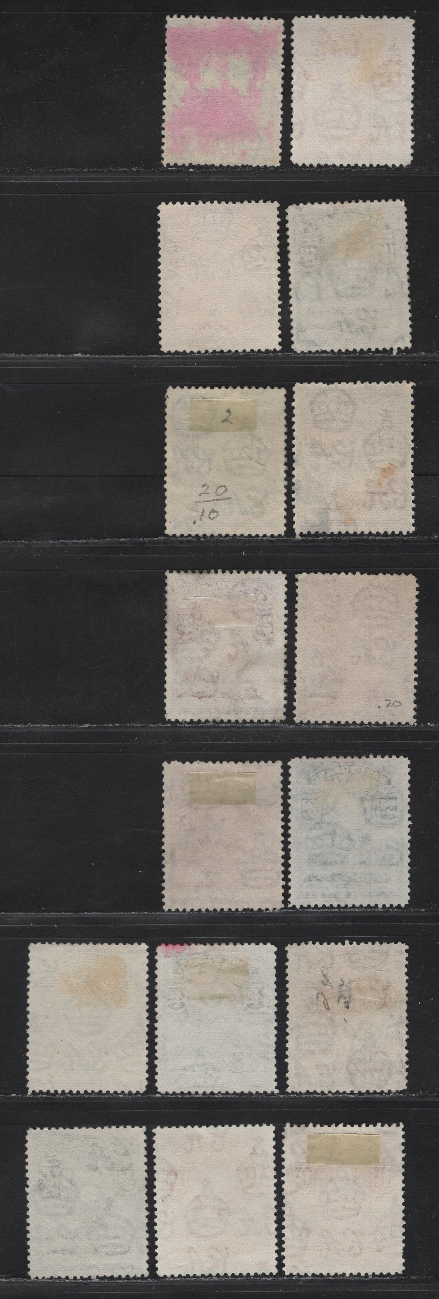 Lot 363 (C)Basutoland SG#18-25 1/2d - 1/- Green & Orange King George VI & Nile Crocodile, 1935 KGVI Pictorial Issue, 16 Fine/Very Fine Used Singles, Different Printings Corresponding To Different Shades