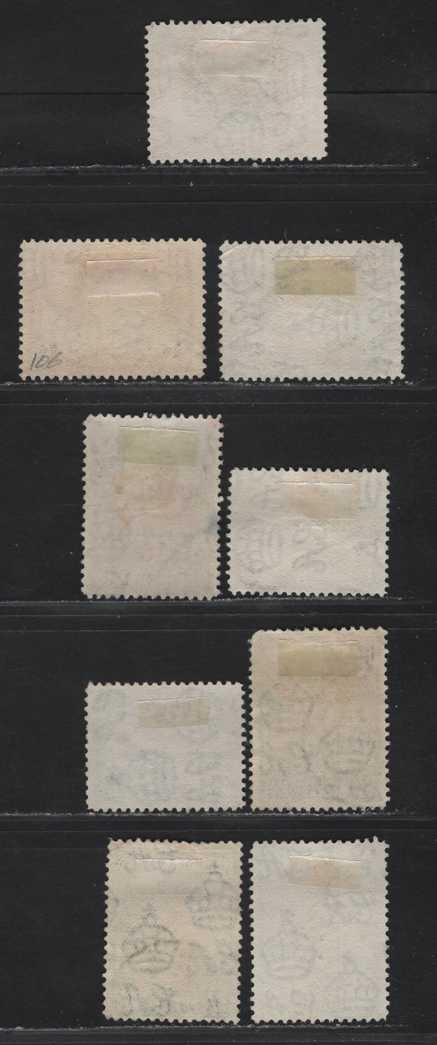 Lot 369 (C)Bermuda SG#98-106 1/2d - 1/6d Blue Green - Brown King George V, 1936 KGV Pictorial Issue, 9 Fine/Very Fine Used Singles, Line Perf 11.9, 1/- Has Light Corner Bend