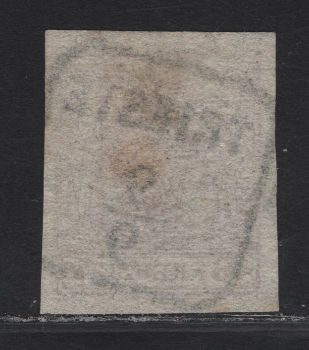 Lot 70 Italy SC#4e (Austria) 6kr Pale Reddish Brown Arms, 1850 Arms Issue, A Very Fine Used Imperf Single, SON Trieste Cancel, Thin Handmade Paper Tpye II