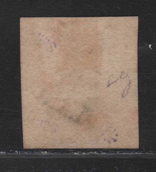 Lot 98 Netherlands SC#2d 10c Deep Rose Red King William III, 1852 King William III Issue, A Very Fine Used Imperf Single, Thin Paper, Large Margins On 2 Sides & Close Margins On 2 Sides