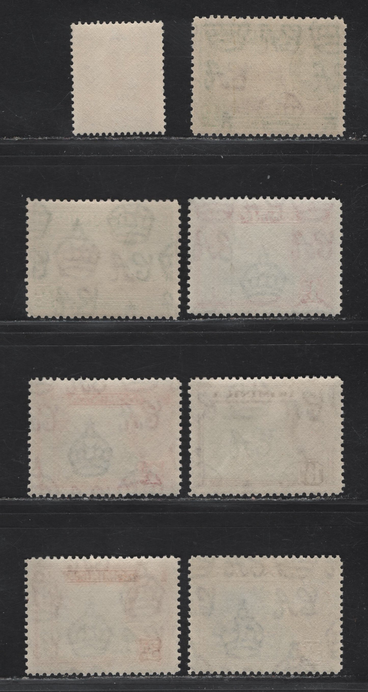 Lot 101 (C) Dominica SG#109a, 99-101, 104-a 1/4d - 3.5d Chocoalte - Ultramarine & Purple Fresh Water Lake - King George VI, 1938-1947 KGVI Issue, 8 VFNH Singles, Watlerlow Pictorial Issue, Wartime Printings With Different Shades, 1/4d On Ordinary Paper.