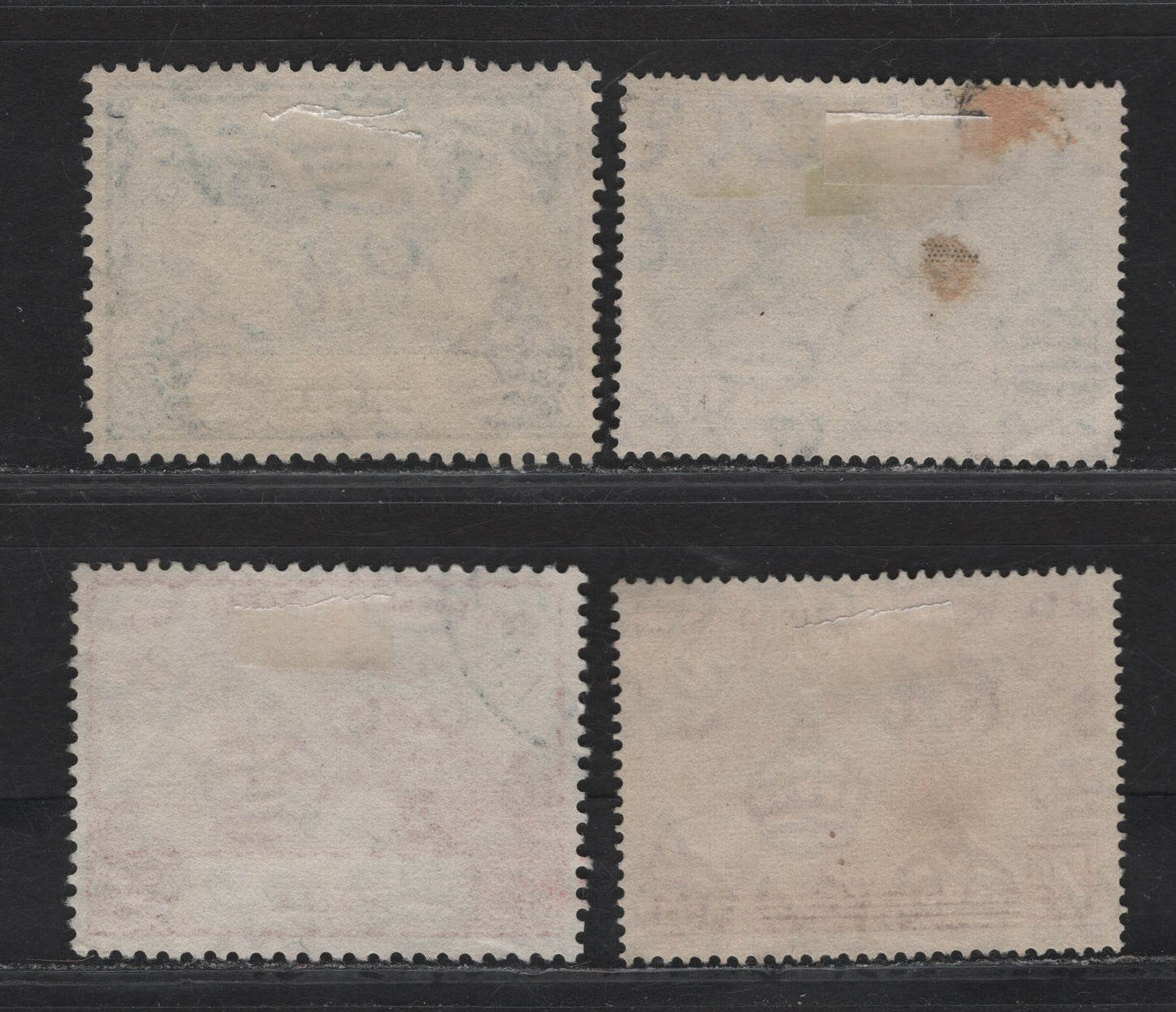 Lot 124 (C) Fiji SG#272-275 2d - 1/6 Bright Reddish Purple -Blue Hermes - UPU Monument, 1949 75th Anniv of UPU Issue, 4 Very Fine Used Singles