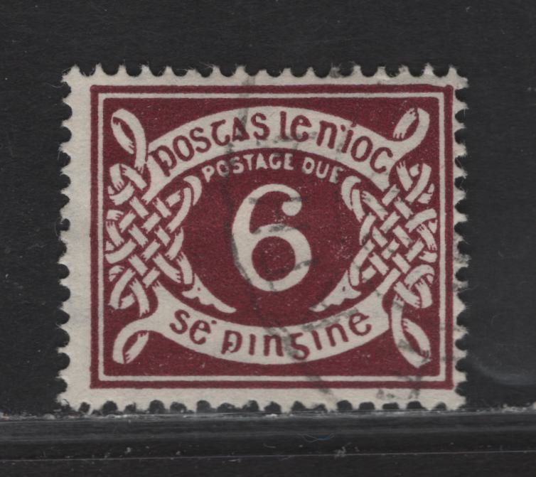 Lot 152 Ireland SG#D11a 6d Plum Numerals, 1940-1970 Postage Dues, A Fine Used Single, Multiple E Wmk