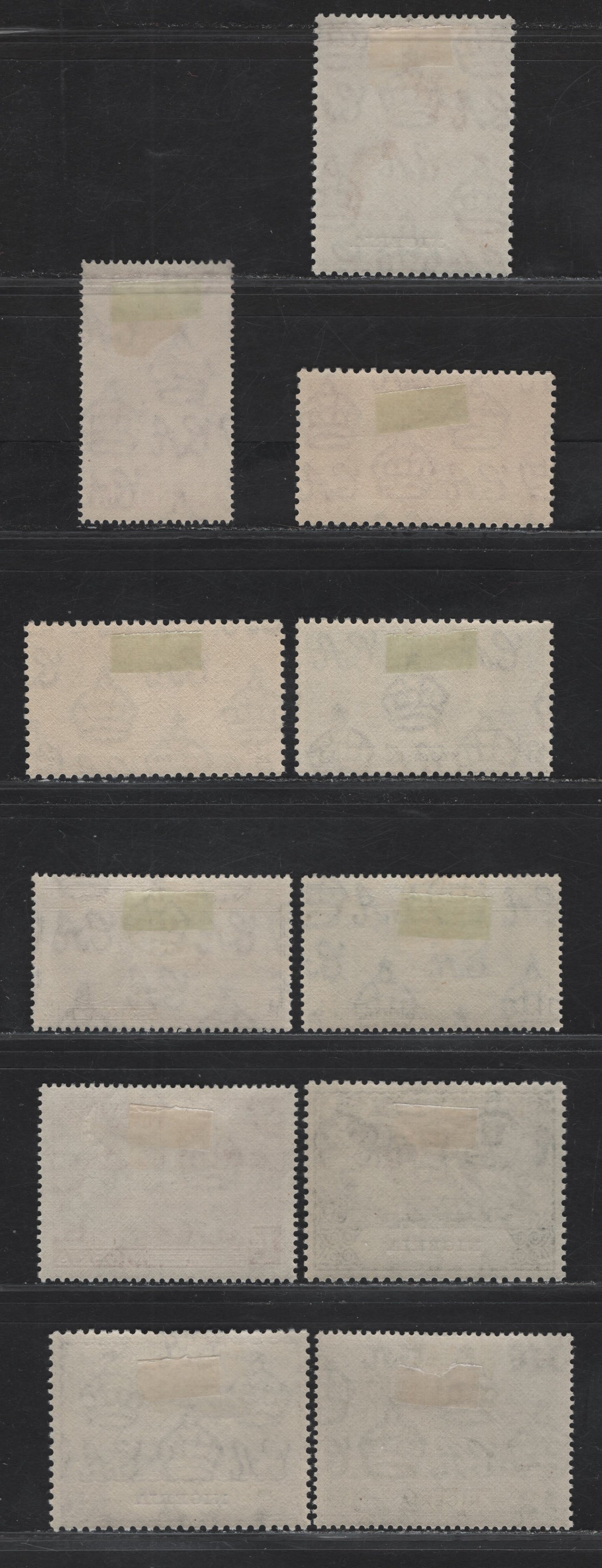Lot 180 Nigeria SG#46-48, 60-67 1d - 1/- Carmine - Olive King George VI & Queen Elizabeth - Monument, 1937-1949 Coronation - UPU Issues, 11 VFOG Singles