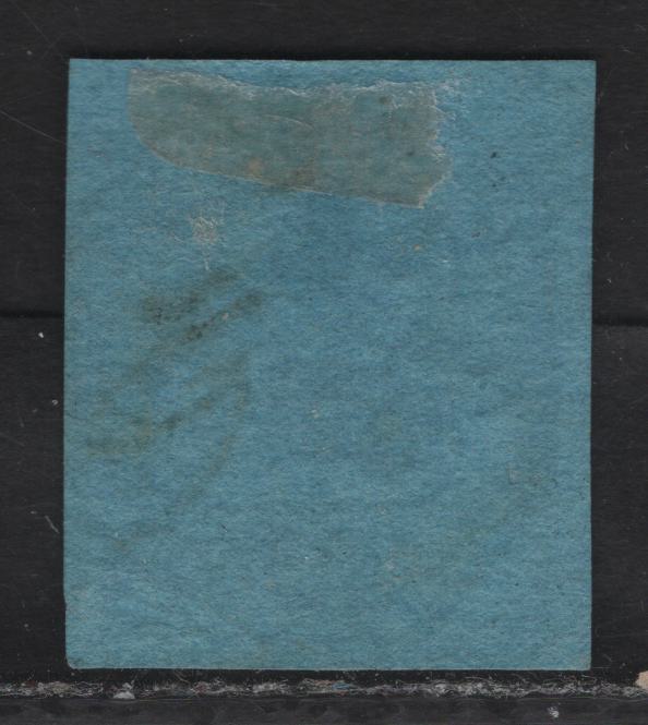 Lot 19 Roman States SC#8 7baj Black on Blue Papal Arms, 1852 Arms Issue, A Very Fine Used Single, Displaying All 10 Characteristics Of The Genuine Stamp, Full Margin At Bottom, Oversized On Left & Close But Clear At Rest