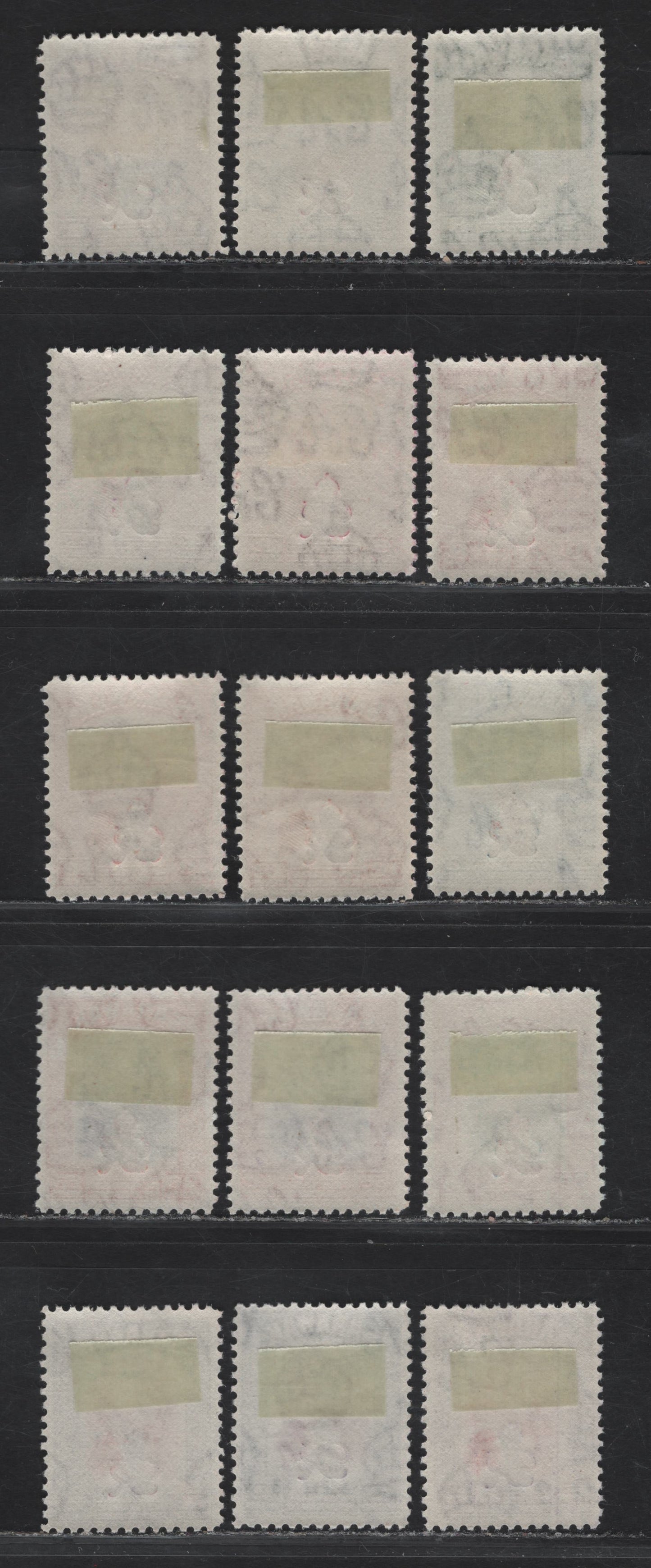 Lot 206 Sarawak SG#150-164 1c - $5 Purple - Scarlet & Red Brown Sir Charles Cyner Brooke, 1947 Crown Colony Overprints On Vyner Brooke Issue, 15 F/VFOG Singles