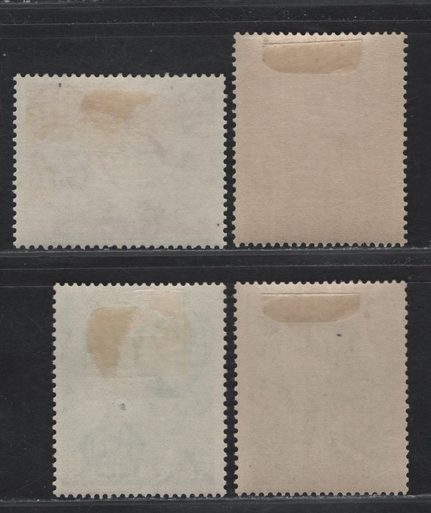 Lot 208 Seychelles SG#135-136a, 137 2c - 26c Purple Brown - Orange Coco-de-mer Palm - Fishing Pirogue, 1938-1949 KGVI Photogravure Pictorial Issue, 4 F/VFOG Singles, Chalky Paper 1938 & 1941 Printings .
