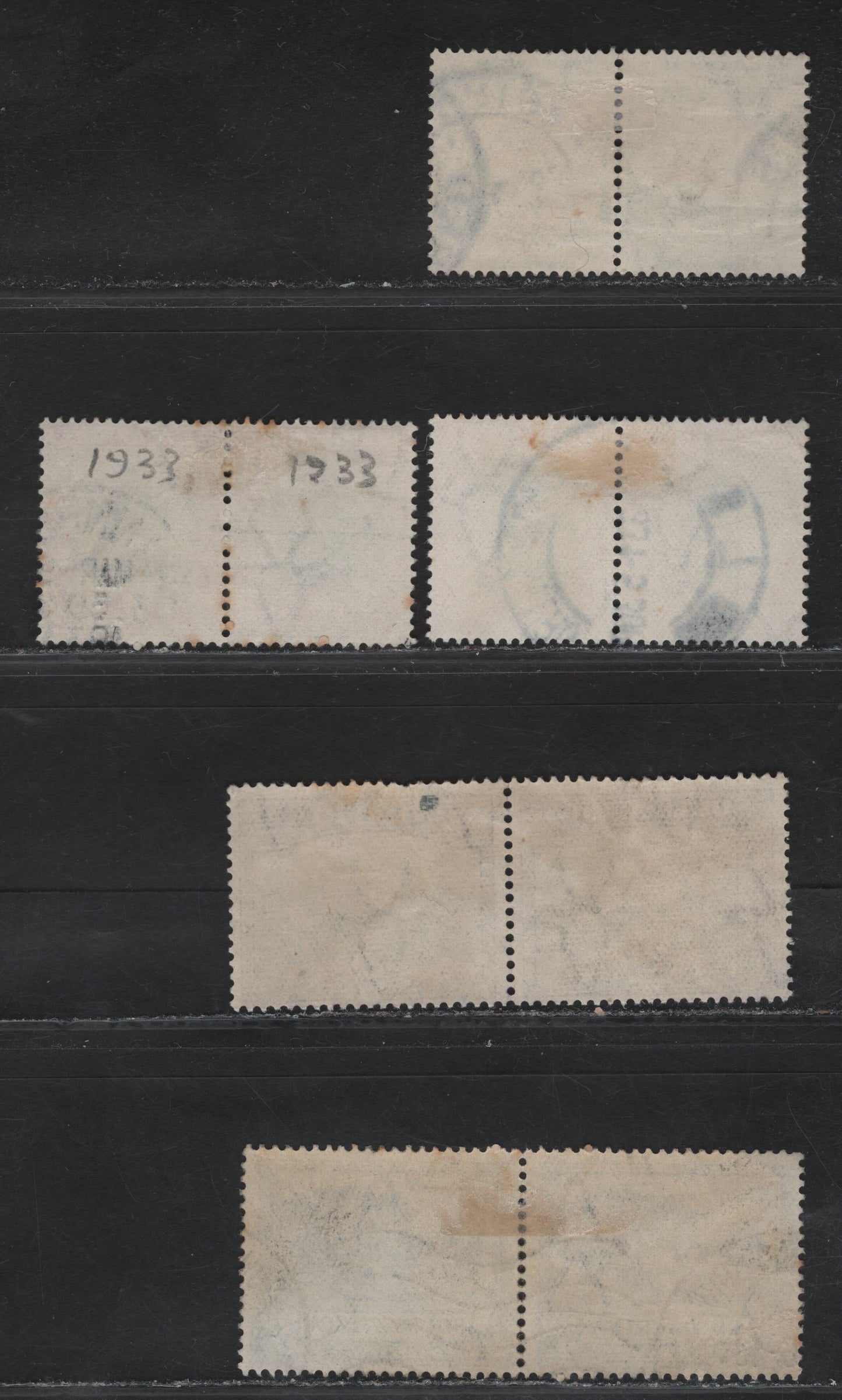 Lot 216 (C) South Africa SG#42-43,d, 44, 45cw 1/2d - 3d Black & Green - Blue Springbok - Groot Shuur, 1930-1944 Photogravure Pictorial Issue, 5 Fine/Very Fine Used Singles, 1d Dies 1 & 2, 3d Inverted Wmk, Suidafrika Shown As One Word.
